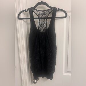 Express Women's Sleeveless Black Lace Tank XS Top Blouse